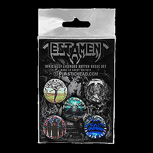 TESTAMENT - 5 x Button Badge Set